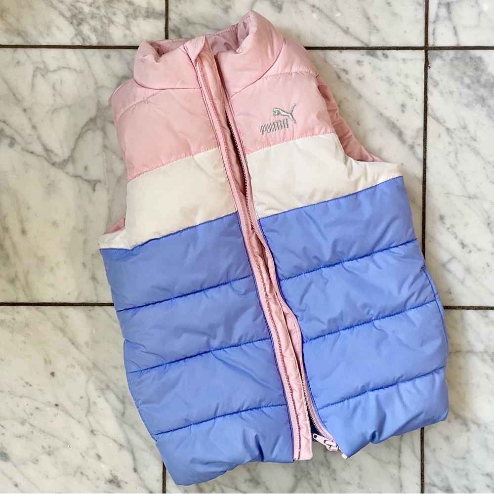 Puma Pink and Purple Puffer Vest